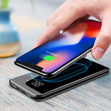 Load image into Gallery viewer, 30000mAh QI Wireless Charger Power Bank for IPhone Samsung Powerbank Dual USB Charger Wireless External Battery Pack Bank