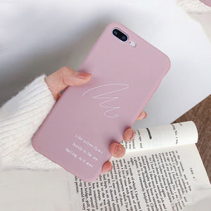 For Iphone 7 8 Plus 6s LOVE Pattern Simple Text Cover Case For Iphone X XS 6 6s 7 7plus 8 8plus Soft TPU Silicone Phone Case