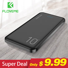 Load image into Gallery viewer, FLOVEME 10000mAh Power Bank Portable Charger Mobile Phone Digital Display External Battery Pack Dual USB Fast Charging Powerbank