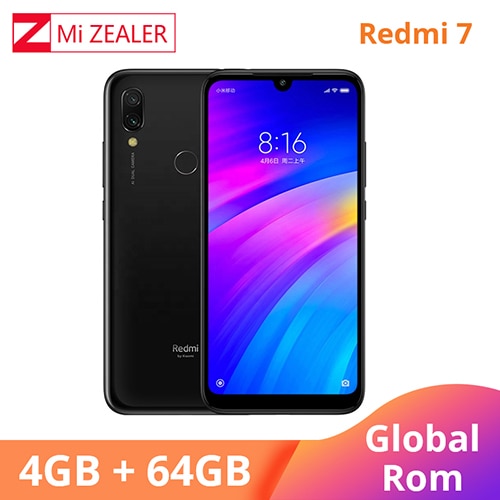 Global ROM Xiaomi Redmi 7 4GB RAM 64GB ROM Mobile Smartphone Snapdragon 632 Octa Core 12MP Camera 4000mAh Battery cellphone