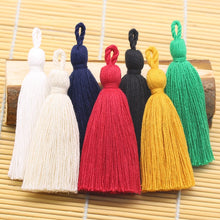 Load image into Gallery viewer, 8cm Cotton Tassel Hanging Rope Fringe Tassel for Sewing Curtains Garment Home Decoration Jewelry Craft Accessories 10pcs/lot