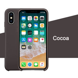 Luxury Original Official Silicone case logo For iPhone 7 8 Plus For iPhone X XS Max XR 6 6S case