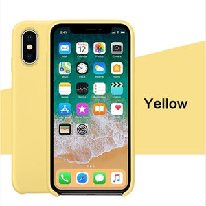 Luxury Original Official Silicone case logo For iPhone 7 8 Plus For iPhone X XS Max XR 6 6S case