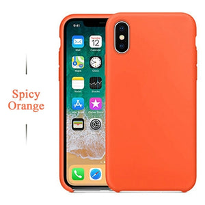 Luxury Original Official Silicone case logo For iPhone 7 8 Plus For iPhone X XS Max XR 6 6S case