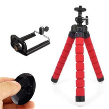 Load image into Gallery viewer, COOLJIER Flexible Sponge Octopus Mini Tripod With Bluetooth Remote Shutter For iPhone mini Camera Tripod Phone Holder clip stand