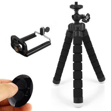 Load image into Gallery viewer, COOLJIER Flexible Sponge Octopus Mini Tripod With Bluetooth Remote Shutter For iPhone mini Camera Tripod Phone Holder clip stand