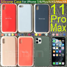 Load image into Gallery viewer, Luxury Logo original silicone case for Apple iPhone 7 8 Plus back cover for iPhone X Xs 11 Pro Max XR 5S SE 6 6S Plus 2019 case