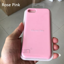 Load image into Gallery viewer, Luxury Logo original silicone case for Apple iPhone 7 8 Plus back cover for iPhone X Xs 11 Pro Max XR 5S SE 6 6S Plus 2019 case