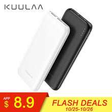 Load image into Gallery viewer, KUULAA Power Bank 10000 mAh Portable Charging Poverbank Dual USB Slim External Battery charger For Xiaomi Mi 8 9 iPhone 8 X XR