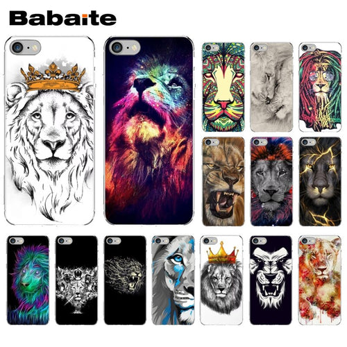 Big Lion On Stone snow Painted Beautiful Phone Accessories Case for Apple iPhone 8 7 6 6S Plus X XS MAX 5 5S SE XR Cellphones