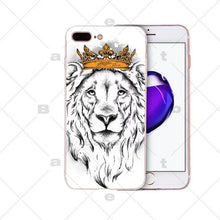 Load image into Gallery viewer, Big Lion On Stone snow Painted Beautiful Phone Accessories Case for Apple iPhone 8 7 6 6S Plus X XS MAX 5 5S SE XR Cellphones