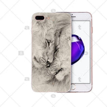 Load image into Gallery viewer, Big Lion On Stone snow Painted Beautiful Phone Accessories Case for Apple iPhone 8 7 6 6S Plus X XS MAX 5 5S SE XR Cellphones