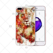 Load image into Gallery viewer, Big Lion On Stone snow Painted Beautiful Phone Accessories Case for Apple iPhone 8 7 6 6S Plus X XS MAX 5 5S SE XR Cellphones