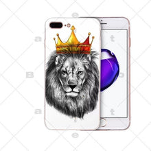 Load image into Gallery viewer, Big Lion On Stone snow Painted Beautiful Phone Accessories Case for Apple iPhone 8 7 6 6S Plus X XS MAX 5 5S SE XR Cellphones