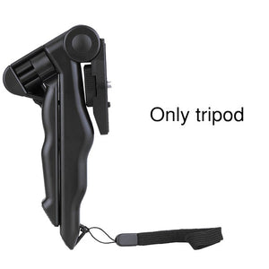 GAQOU Universal Mini Tripod 90" Rotation Desktop & Handle Stabilizer For Mobile Phone Camera Go Pro With Cell Phone Holder Clip