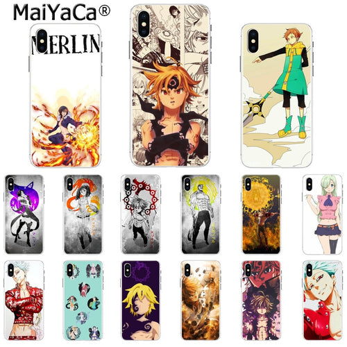 MaiYaCa The Seven Deadly Sins Colorful Cute Phone Accessories Case for Apple iPhone 8 7 6 6S Plus X XS MAX 5 5S SE XR Cellphones