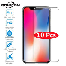 Load image into Gallery viewer, 10Pcs Tempered Glass For iPhone X XS MAX XR 4 4s 5 5s SE 5c Screen Protective Film For iPhone 6 6s 7 8 Plus X 11 Glass Protector